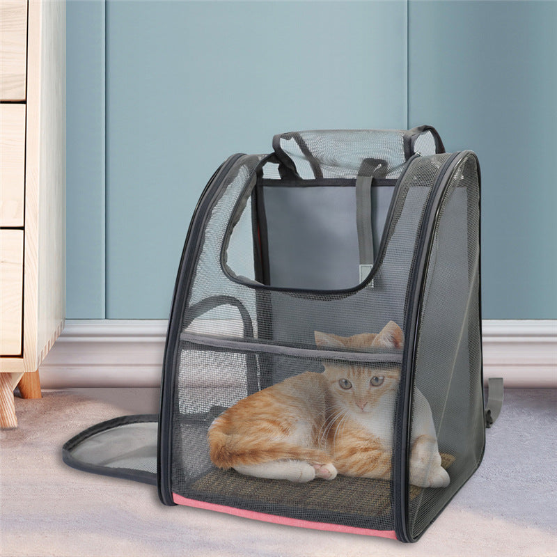Luxury Space Capsule Pet Carrier Bag – Breathable Mesh Foldable Travel Bag for Cats & Dogs — Prime Trend Market