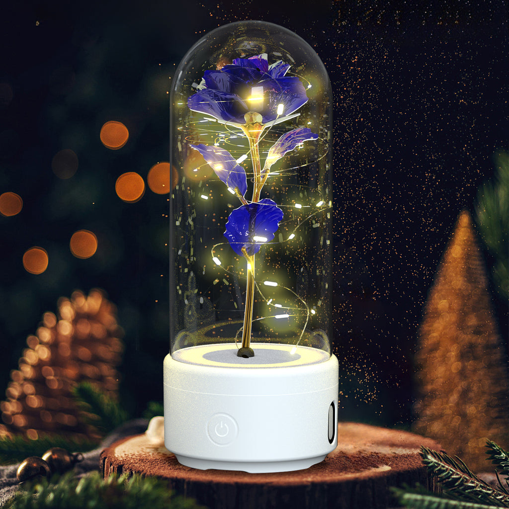 Rose LED Night Light in Glass Dome | Bluetooth Speaker | 10 Colors | Perfect Gift for Her — Prime Trend Market