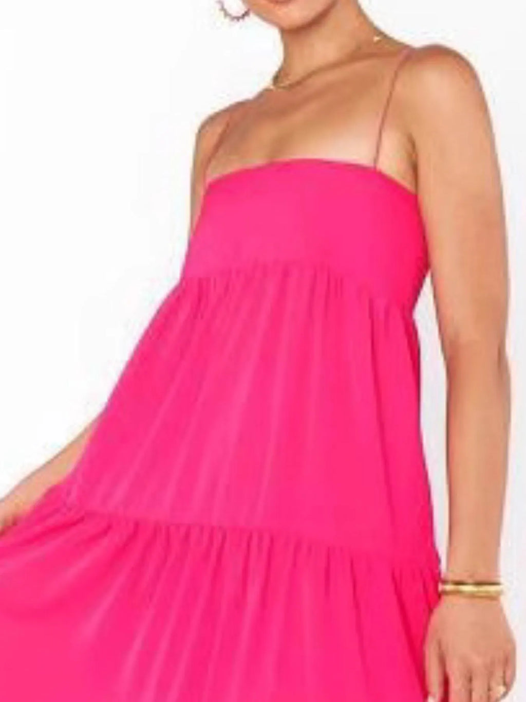 Printed Square-Neck Cami Maxi Dress