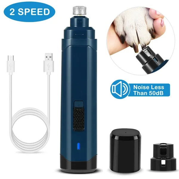 Professional Pet Nail Grinder — 2-Speed Quiet USB Rechargeable Trimmer — Prime Trend Market