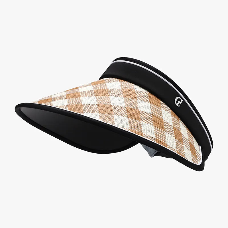 Adjustable Plaid Sun Visor