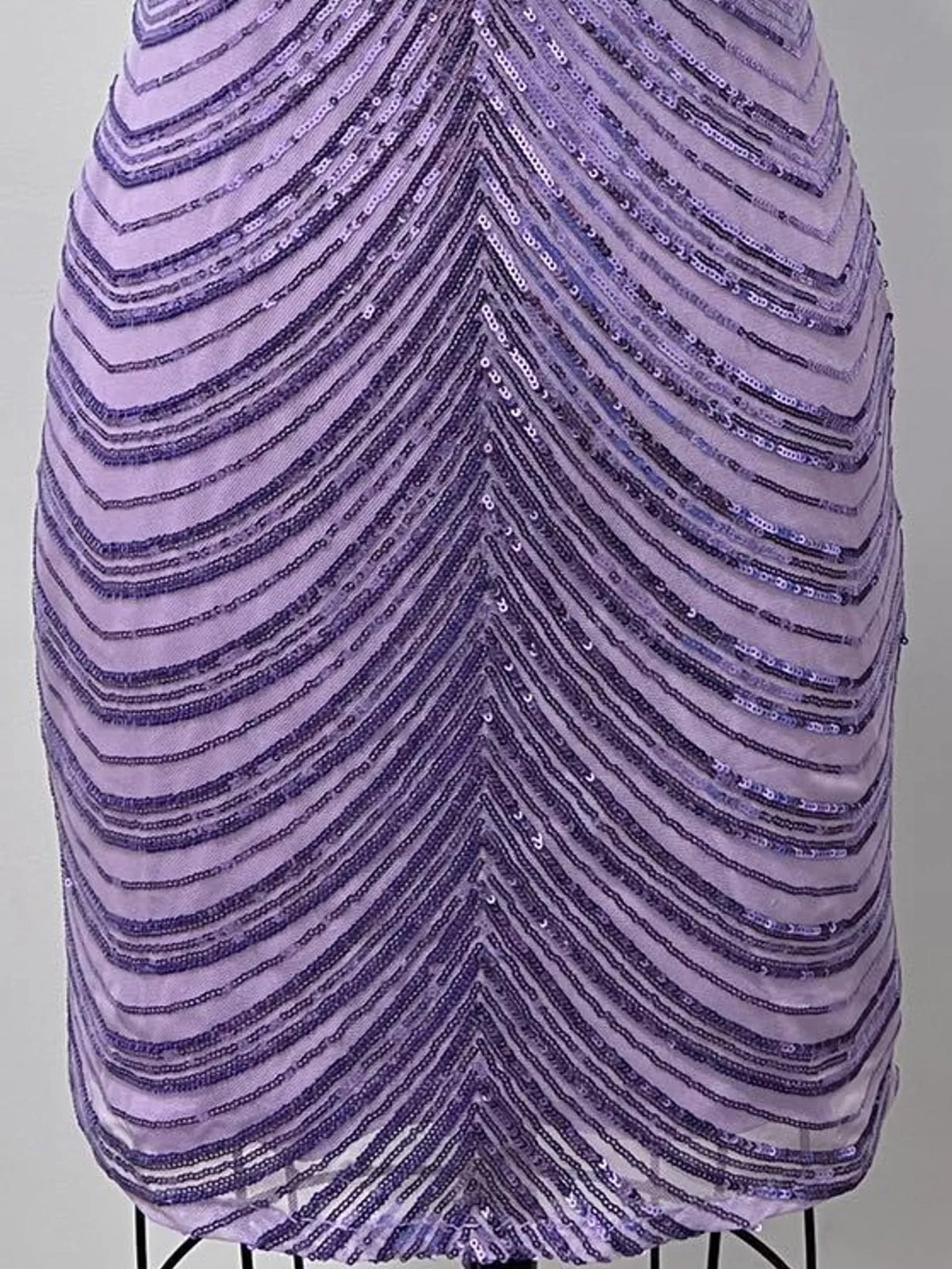 Sequin V-Neck Backless Bodycon Mini Cami Dress