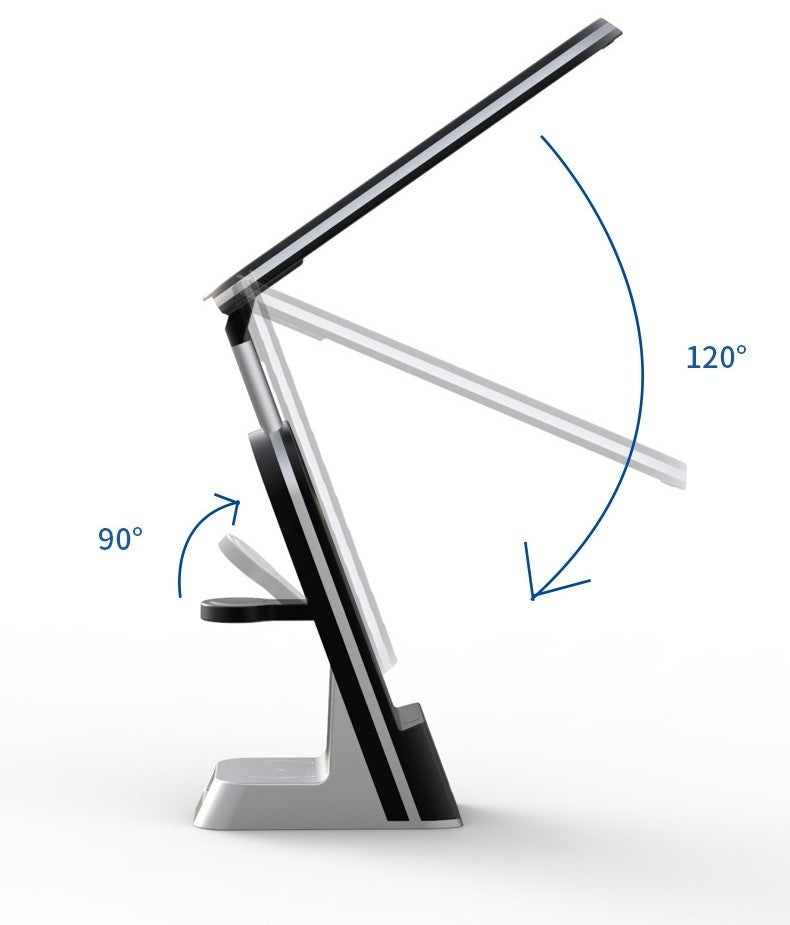 LED Desk Lamp with Wireless Charger — 2-in-1 Bedside & Office Light — Prime Trend Market