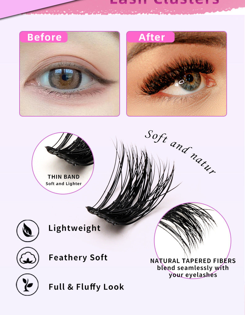 DIY Lash Extension Kit — 280pcs Individual Lash Clusters | D Curl, Thick Volume, Natural Look — Prime Trend Market