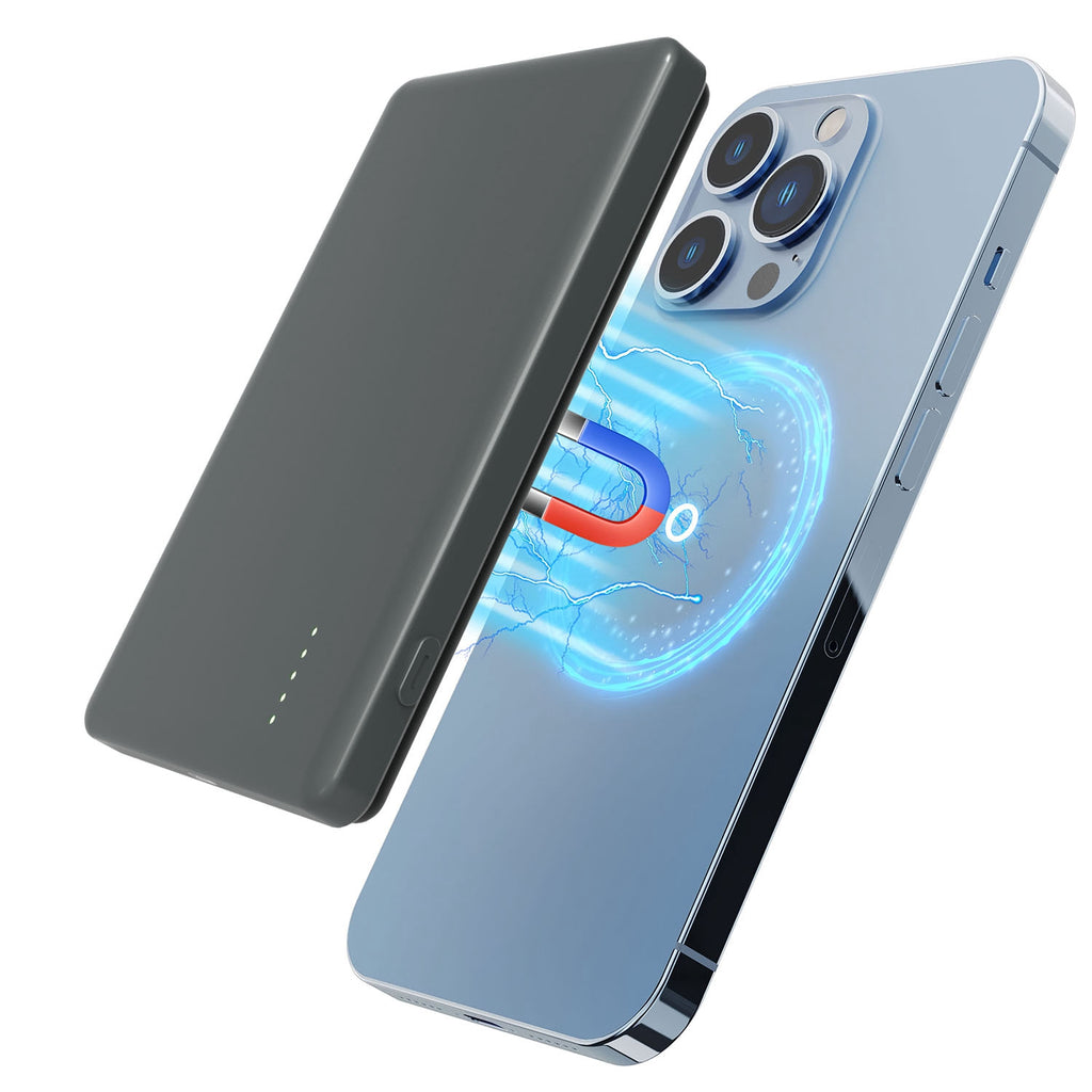 2-in-1 MagSafe Wireless Power Bank 5000mAh — PD20W Fast Charging, Ultra-Slim 8mm, 4 Colors — Prime Trend Market