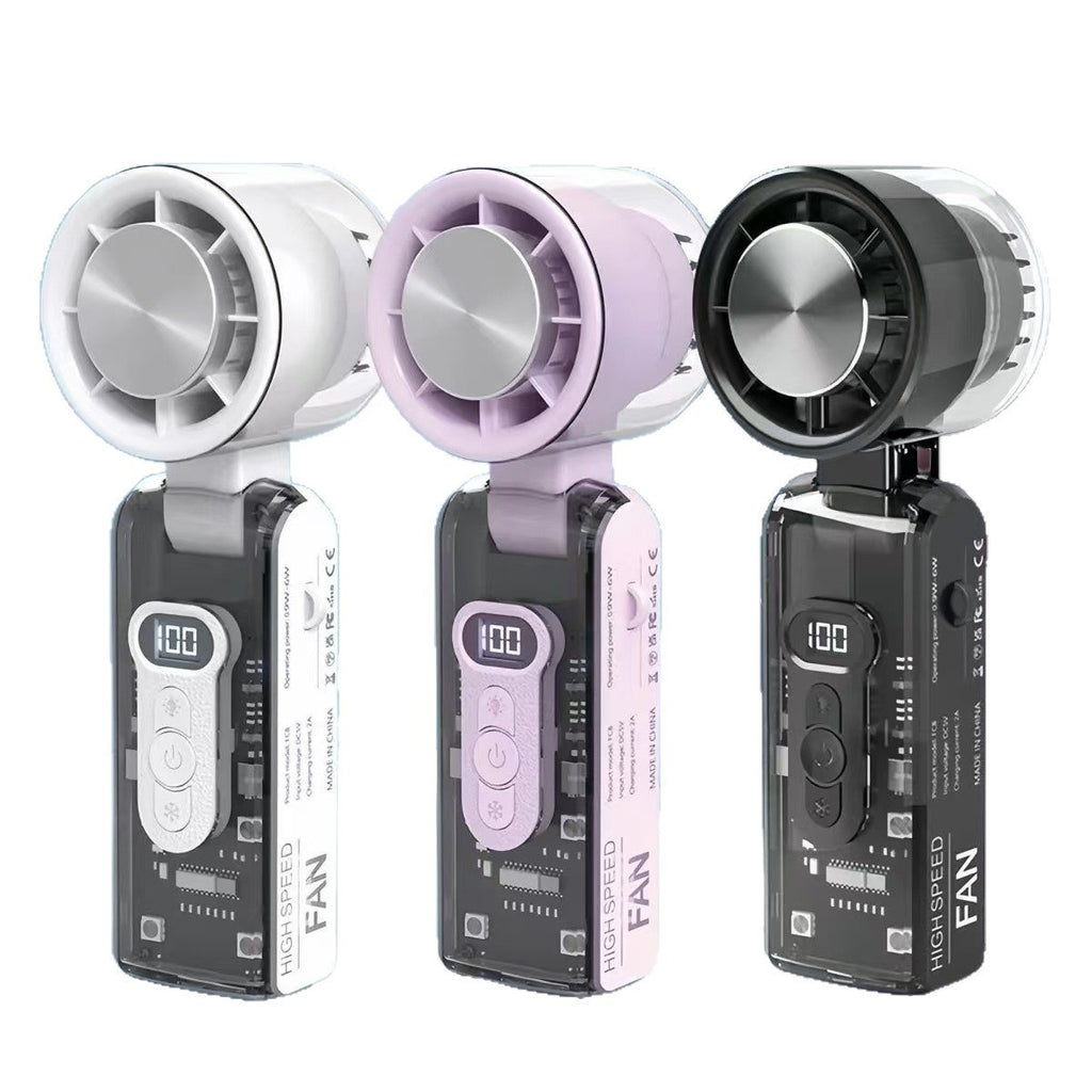 Semiconductor Ice Compress Cooling Fan — Portable Handheld Digital Display USB Fan — Prime Trend Market