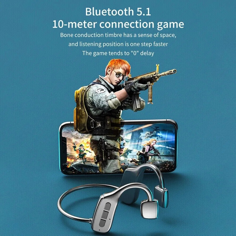 Bone Conduction Headphones | Bluetooth 5.1 Open-Ear Wireless Sport Headset — Prime Trend Market