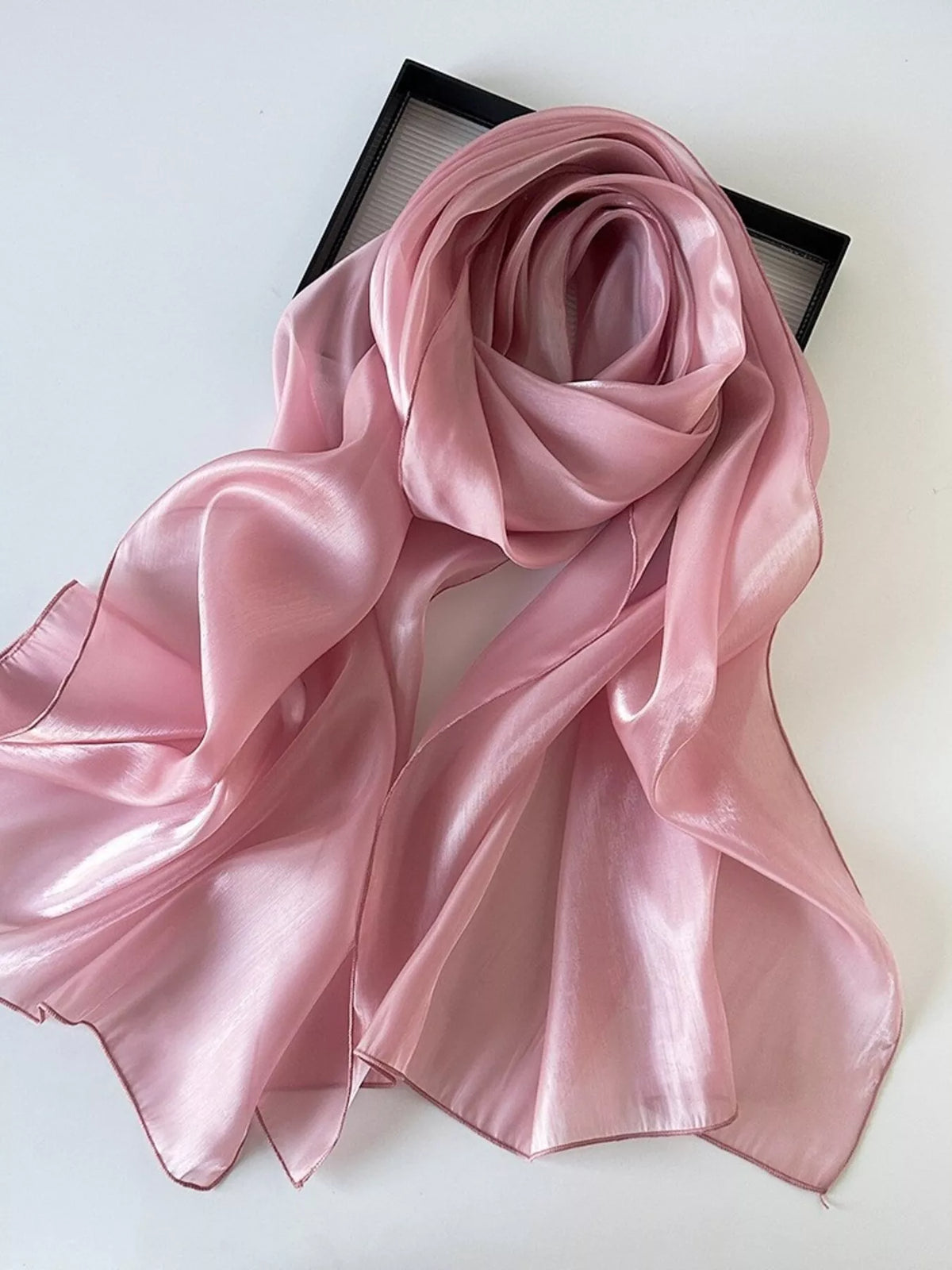 Solid-Color Polyester Organza Scarf