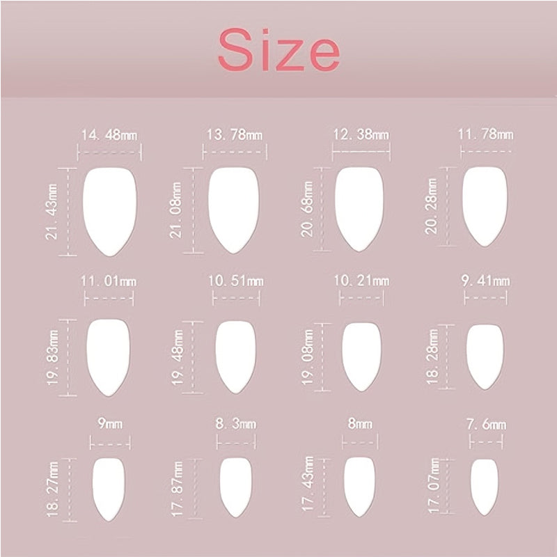 Aurora Powder Press-On Nails – 24 PCS Long Water Pipe Shape | Iridescent Holographic Shimmer — Prime Trend Market