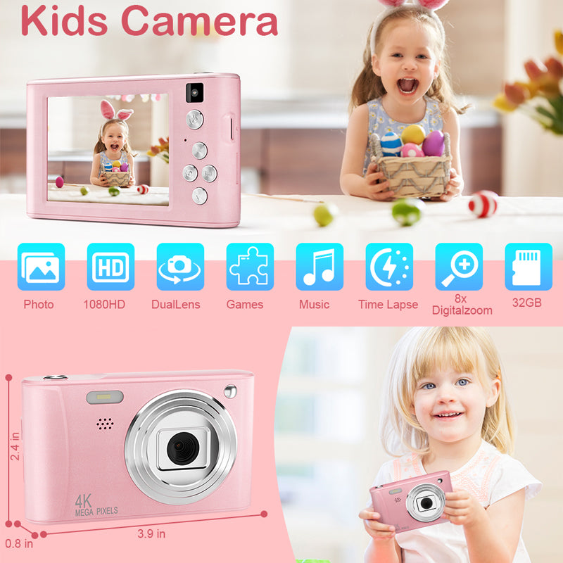 Kids Digital Camera Birthday Gift Set | 48MP 1080P + 32GB SD Card — Prime Trend Market