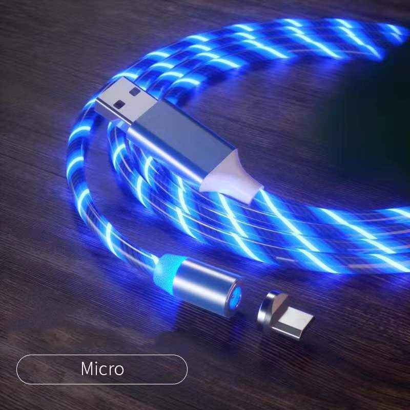 3-in-1 LED Magnetic Charging Cable — Streamer Light Effect