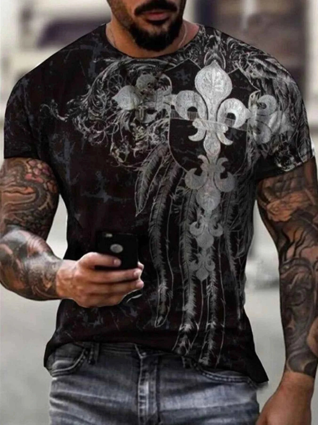 Men’s Graphic Round-Neck T-Shirt