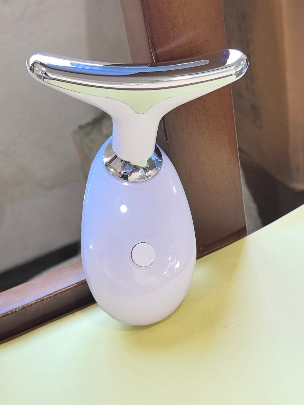 Luxury 7-Color LED EMS Face & Neck Beauty Massager — Negative Ion, Infrared, Ultrasonic Skin Rejuvenation — Eliza & Tuan