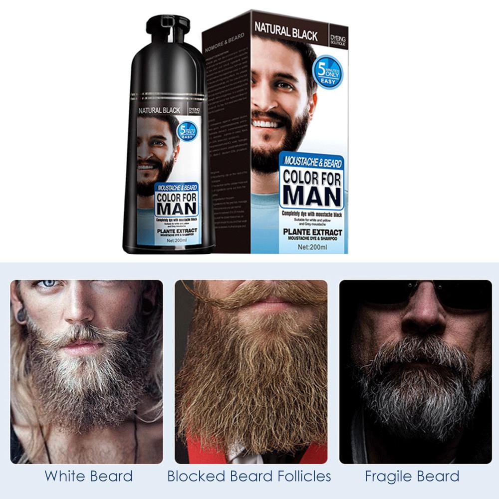 Beard & Hair Color Shampoo for Men | Natural Permanent Dye, Colors in Minutes, Long Lasting | 200ml — Prime Trend Market