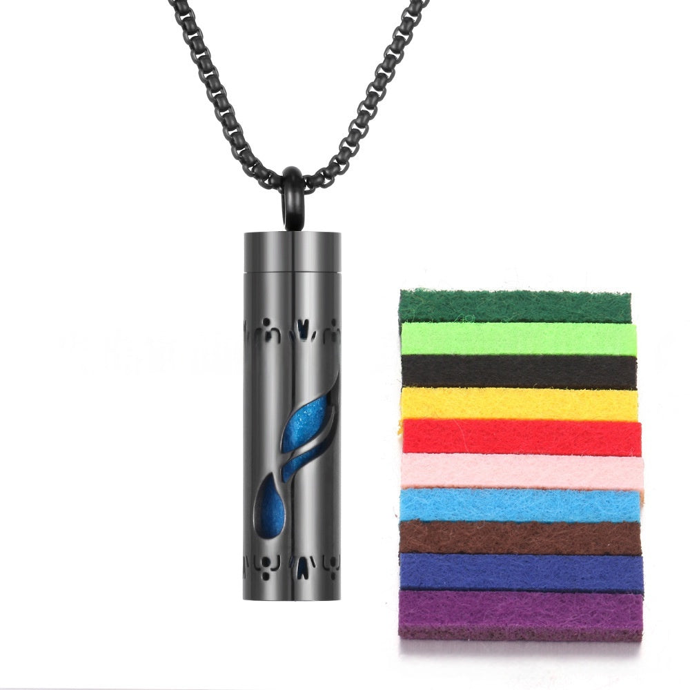 Aromatherapy Essential Oil Pendant Necklace — Titanium Steel Diffuser Locket | 16 Styles + Cotton Pads — Prime Trend Market