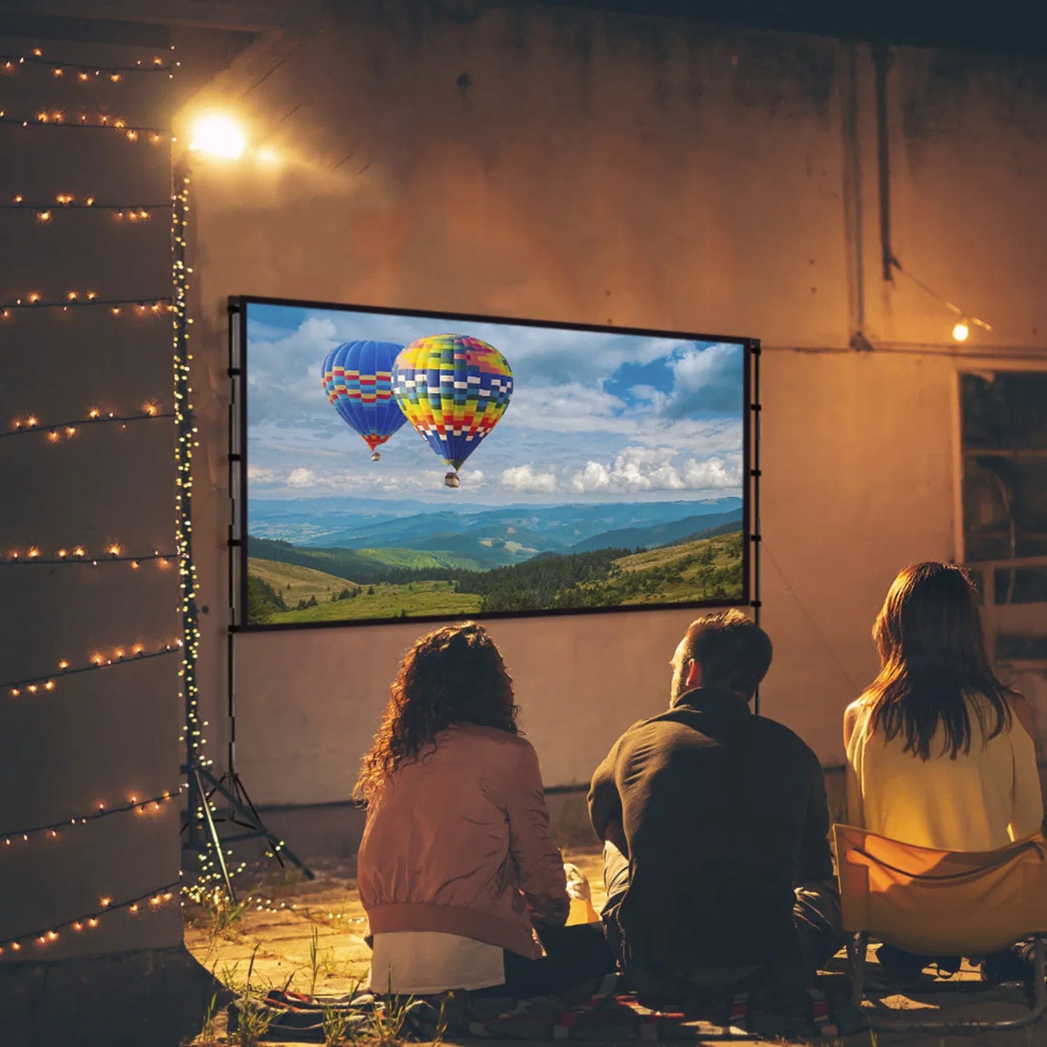 Portable Projector Screen with Stand | 100" & 120" | 4K HD Wrinkle-Free | Backyard Cinema | Indoor Outdoor — Prime Trend Market