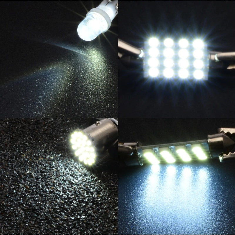 14Pcs T10 LED Interior Car Lighting Kit — Map, Dome, License Plate & Festoon Bulbs — Prime Trend Market