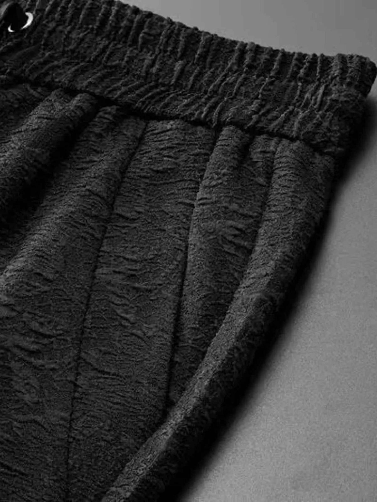 Men’s Textured Button-Up Shirt & Drawstring Pants Set
