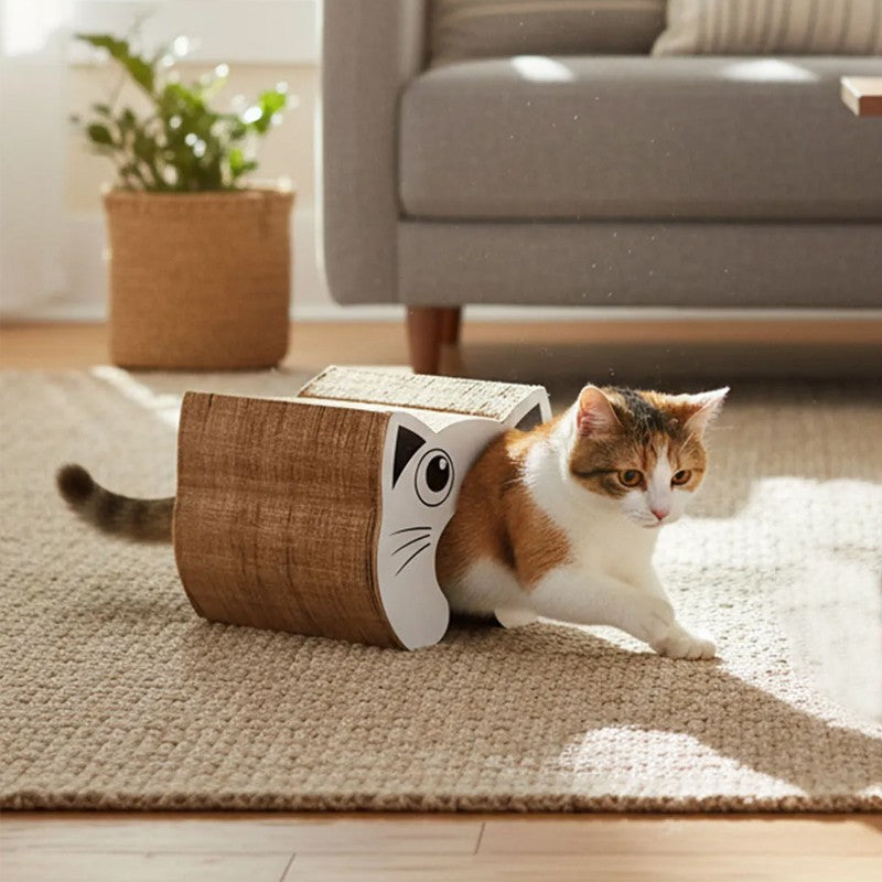 PawKurl Accordion Cat Scratcher Toy – 3-in-1 Honeycomb Scratcher, Bell Ball Track & Cat Bed — Prime Trend Market
