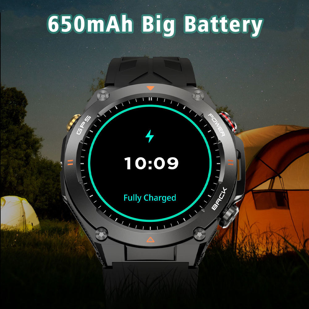 SENBONO GPS Smartwatch for Men – 1.45" HD Screen, Built-In GPS, Altimeter, Barometer, Compass, AI Voice, Android & iPhone — Prime Trend Market