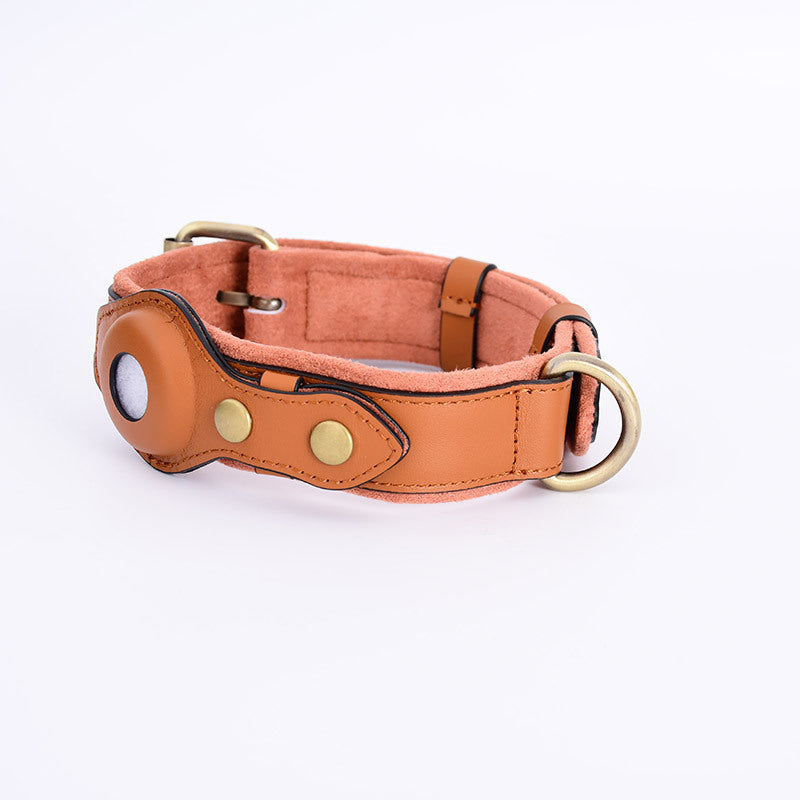 PawShield Leather GPS Tracker Collar Set – AirTag Compatible Dog Collar with Protective Case | 4 Colors, 3 Sizes — Prime Trend Market