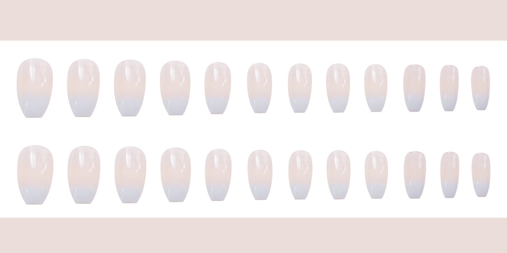 Pearl White Gradient Press-On Nails — Ballet Ombre Wearable Fake Nails — Prime Trend Market