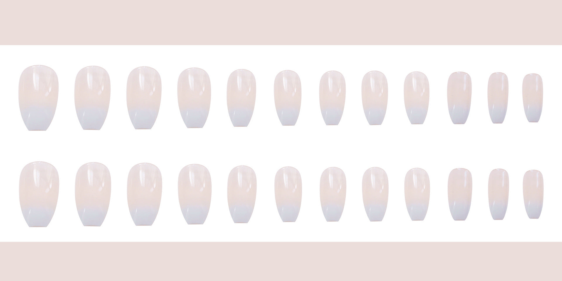 Pearl White Gradient Press-On Nails — Ballet Ombre Wearable Fake Nails — Prime Trend Market