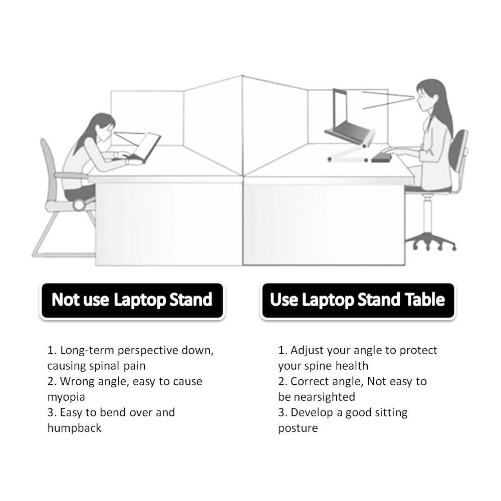Foldable Laptop Stand & Ergonomic Tablet Holder | 360° Adjustable Height for Bed, Sofa & Desk — Prime Trend Market
