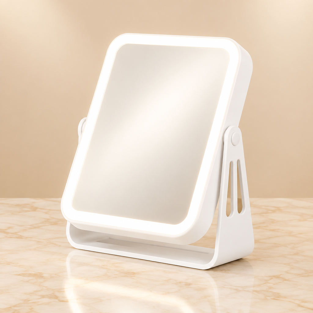 10X magnifying LED makeup mirror