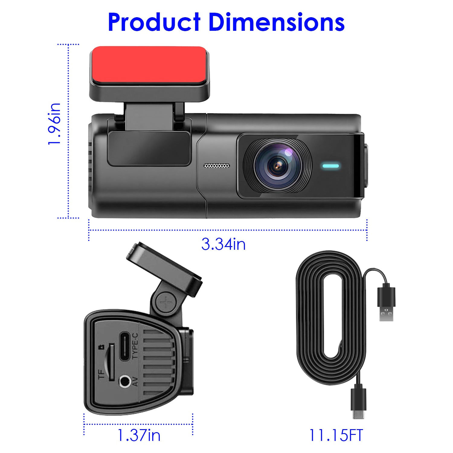 2K HD WiFi Front Dash Cam | Night Vision | App Control | 32G MMC | 140° Wide Angle — Prime Trend Market