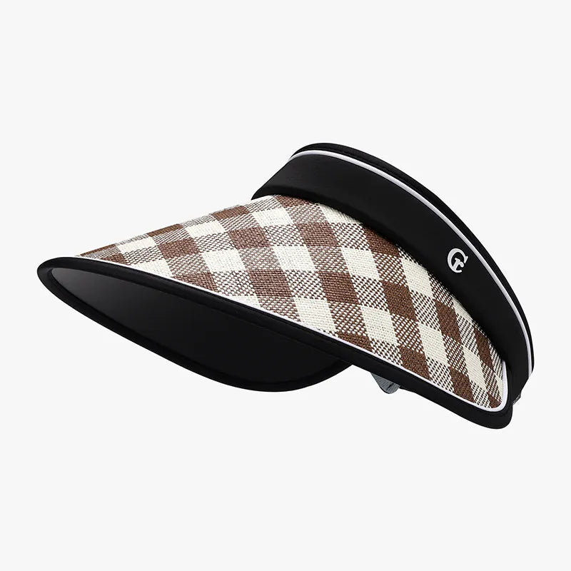 Adjustable Plaid Sun Visor