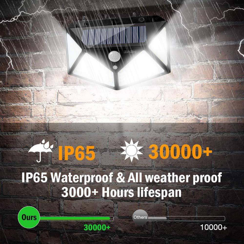 Solar LED Wall Light — 100 LED Motion Sensor Outdoor Security Light, Waterproof, 3 Modes — Prime Trend Market