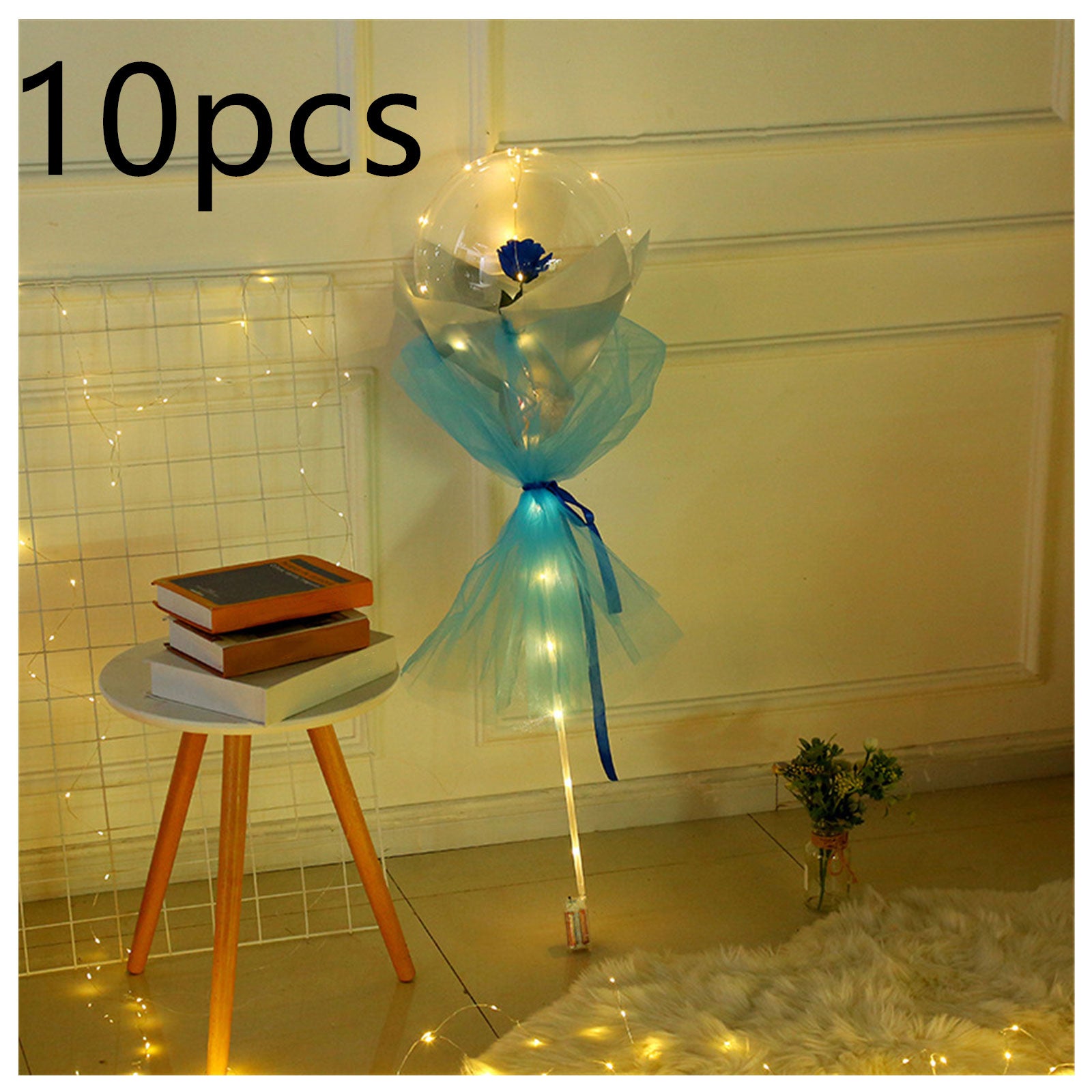 LED Luminous Balloon Rose Bouquet | Transparent Bobo Ball | Light-Up Flower Gift — Prime Trend Market