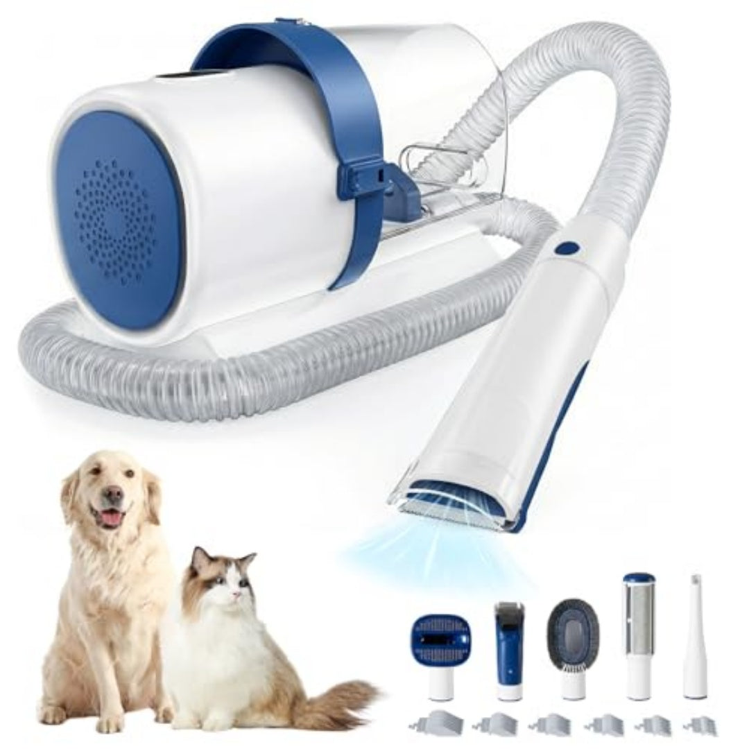 Professional Dog Grooming Clipper & Vacuum Kit | 2.5L Suction Cup, 3 Modes, 5 Tools, Low Noise | Cordless Pet Hair Trimmer — Prime Trend Market
