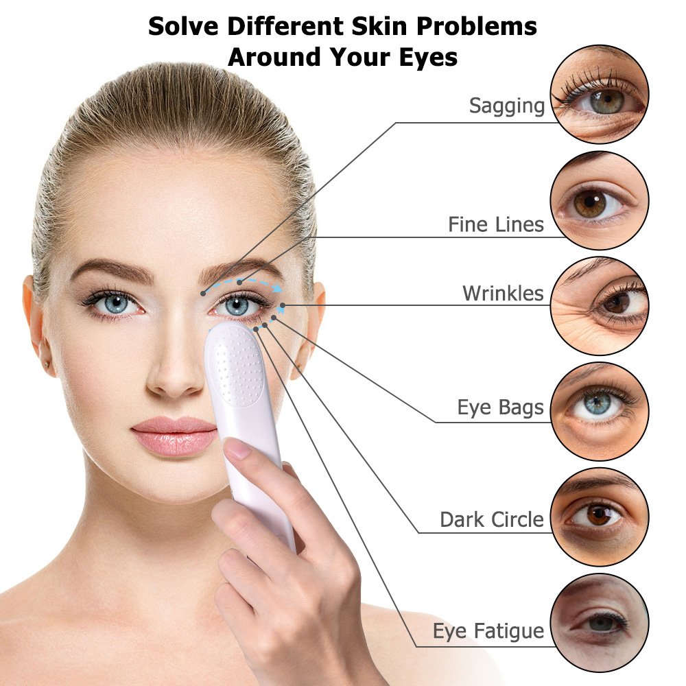 Luxury EMS Red Light Eye Beauty Massager — Dark Circles, Eye Bags, Fine Lines & Fatigue Relief Device — Eliza & Tuan