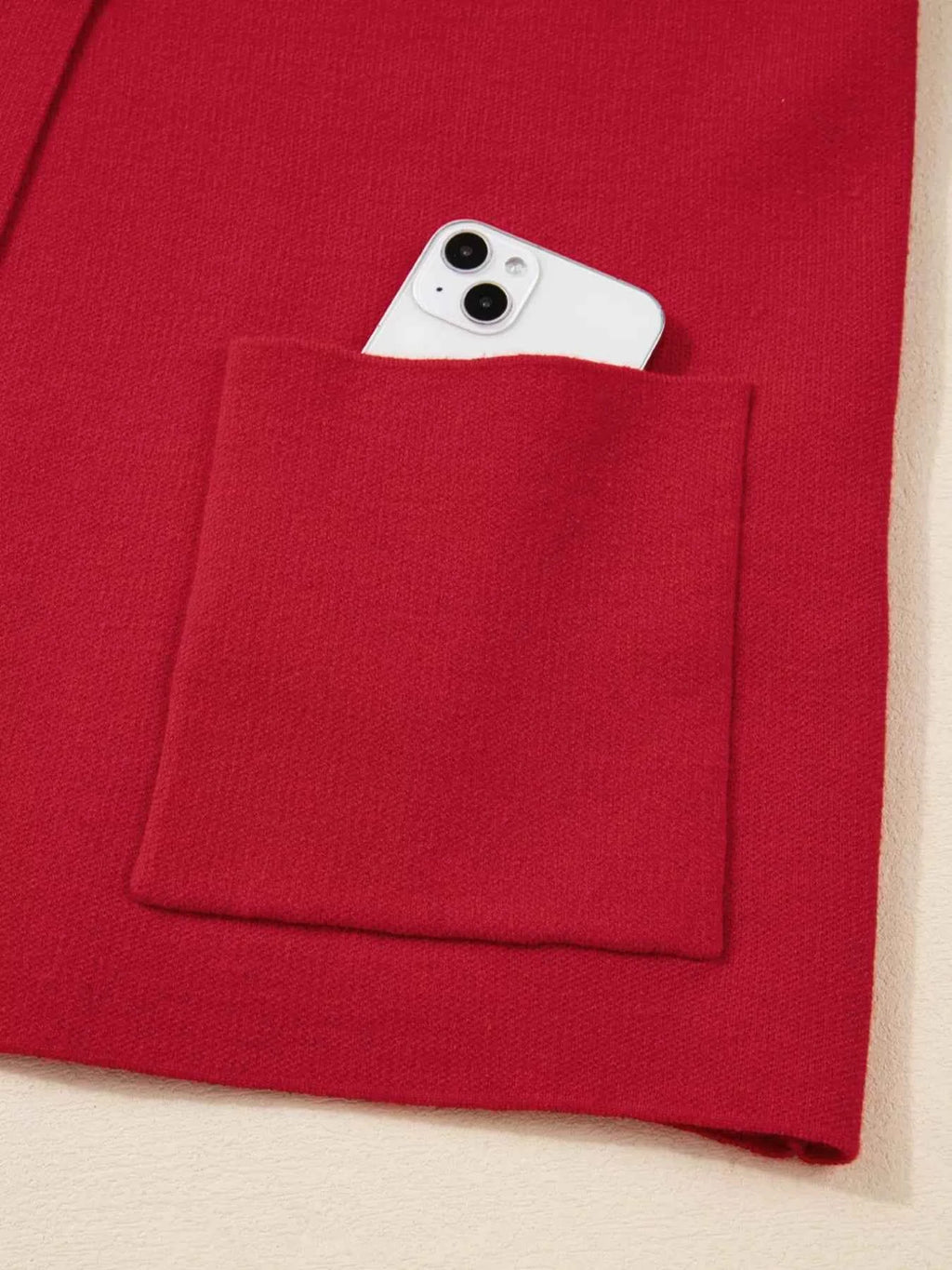 Scarlet Collared Button-Front Cardigan
