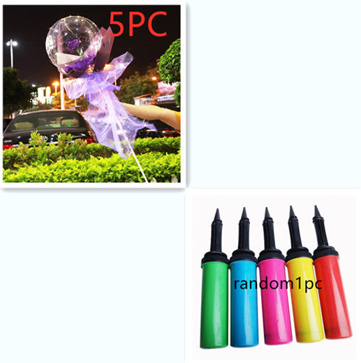 LED Luminous Balloon Rose Bouquet | Transparent Bobo Ball | Light-Up Flower Gift — Prime Trend Market