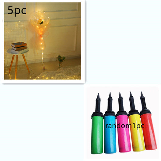 LED Luminous Balloon Rose Bouquet | Transparent Bobo Ball | Light-Up Flower Gift — Prime Trend Market