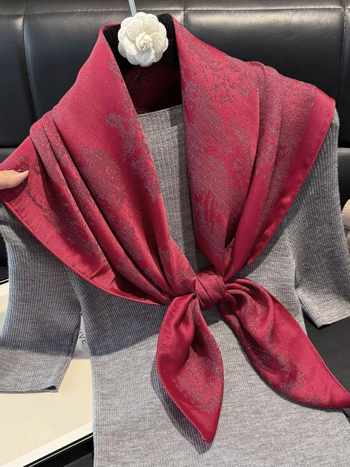 Lightweight Satin-Look Square Scarf