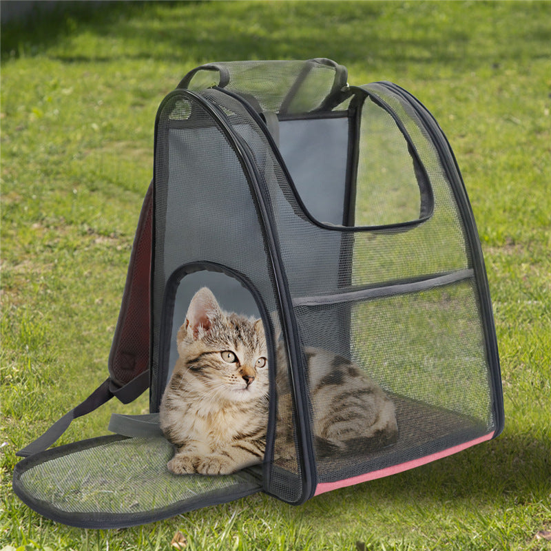 Luxury Space Capsule Pet Carrier Bag – Breathable Mesh Foldable Travel Bag for Cats & Dogs — Prime Trend Market