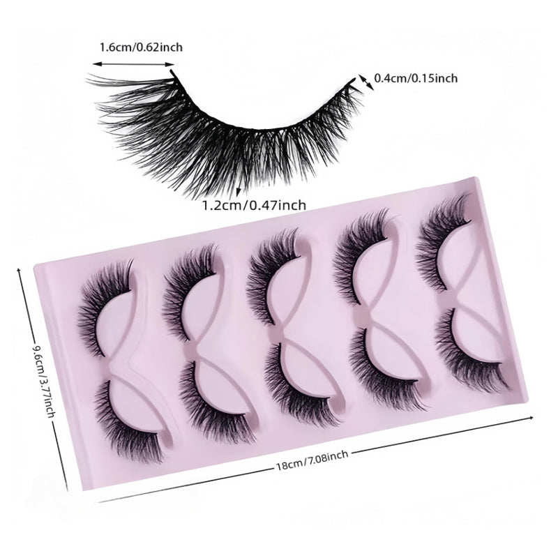 15 Pairs Cat Eye False Eyelashes — 3D Fluffy Wispy Natural Look | Clear Band Manga Lashes — Prime Trend Market