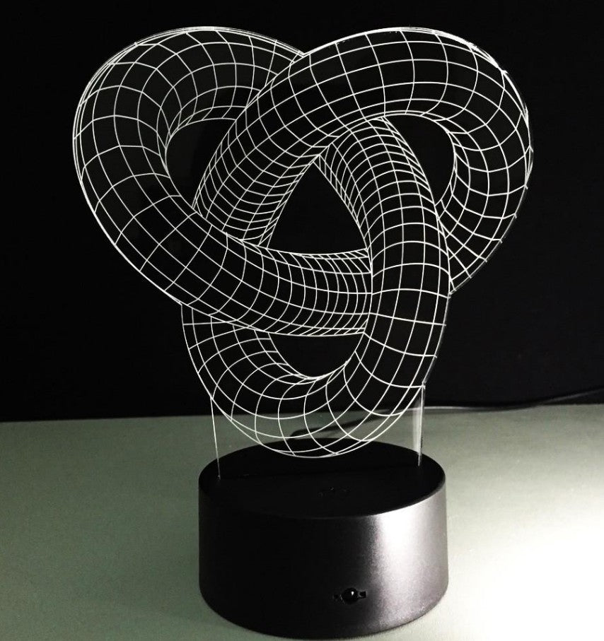3D Optical Illusion LED Lamp — Holographic Knot Night Light, Remote & Touch Control — Prime Trend Market