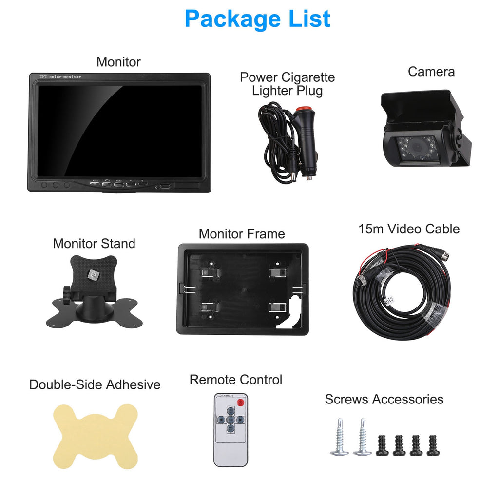 7" Backup Camera System | IP67 Waterproof | Night Vision | 110° Wide Angle | Trucks Vans SUVs — Prime Trend Market