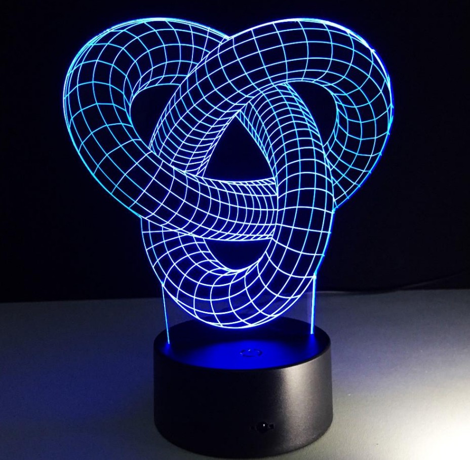 3D Optical Illusion LED Lamp — Holographic Knot Night Light, Remote & Touch Control — Prime Trend Market
