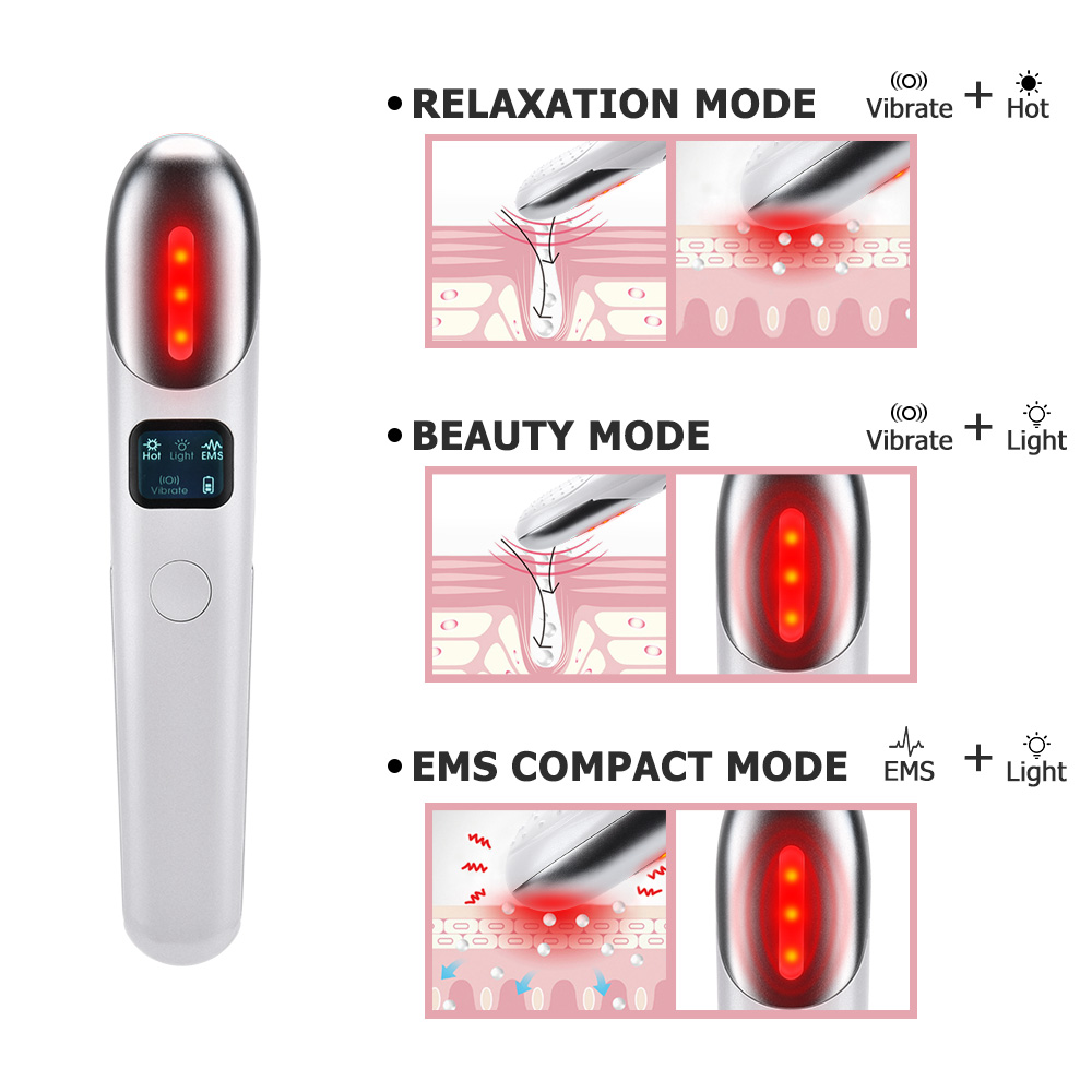 Luxury EMS Red Light Eye Beauty Massager — Dark Circles, Eye Bags, Fine Lines & Fatigue Relief Device — Eliza & Tuan