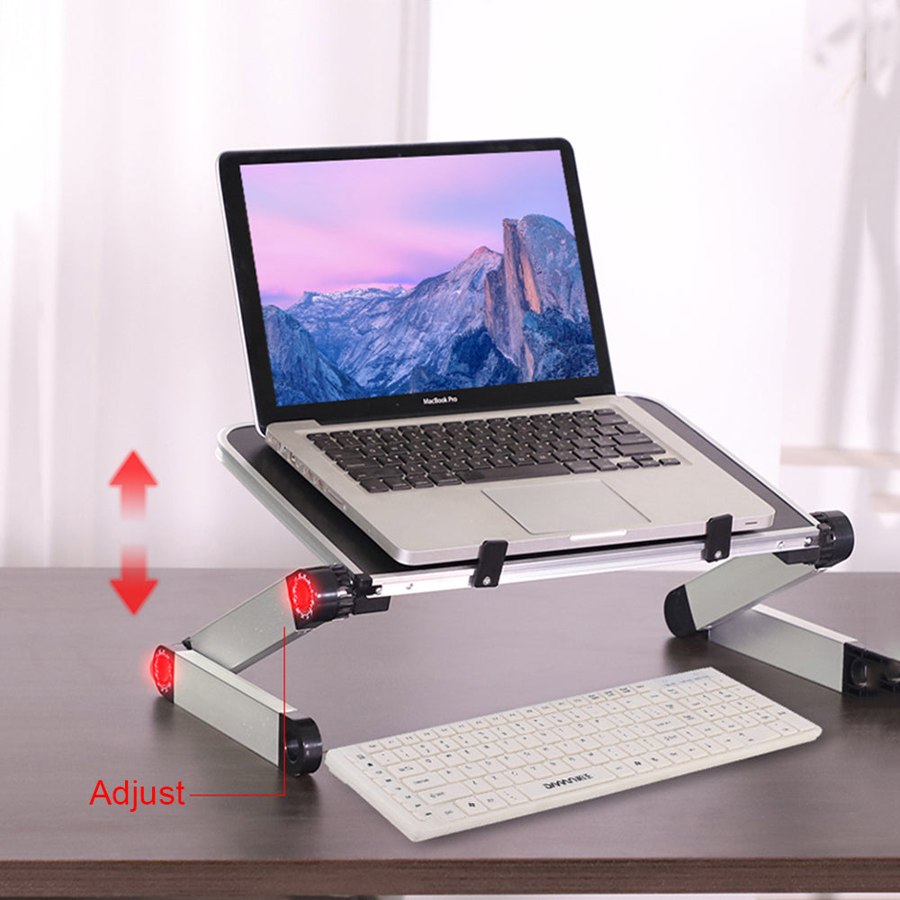 Foldable Laptop Stand & Ergonomic Tablet Holder | 360° Adjustable Height for Bed, Sofa & Desk — Prime Trend Market