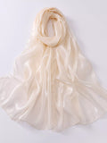 Solid-Color Polyester Organza Scarf