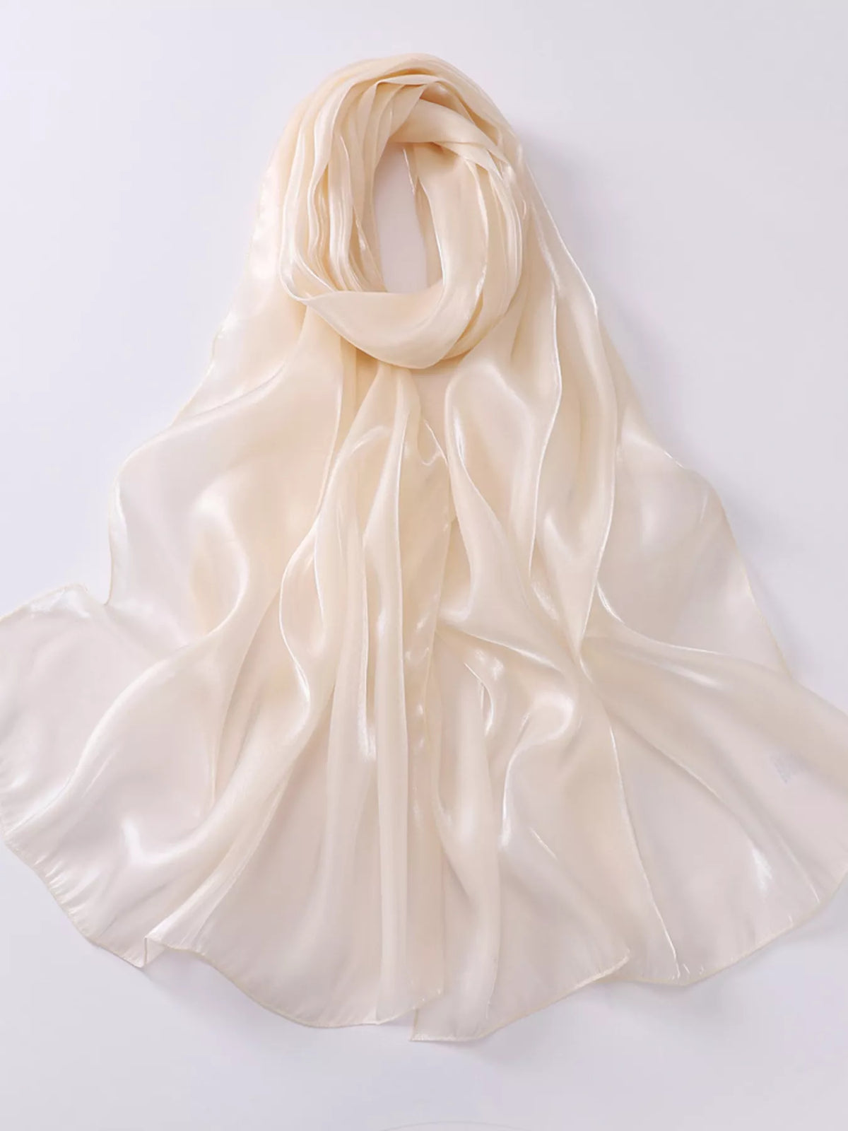 Solid-Color Polyester Organza Scarf