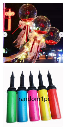 LED Luminous Balloon Rose Bouquet | Transparent Bobo Ball | Light-Up Flower Gift — Prime Trend Market