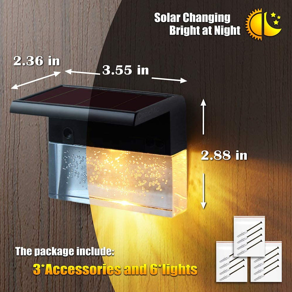Solar RGB LED Step & Fence Light | Waterproof | Color Changing | Outdoor Deck Stair Light — Prime Trend Market